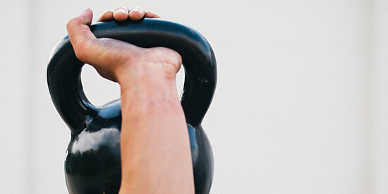 Hand lifting a weight